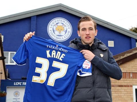 Harry Kane presented to Leicester City