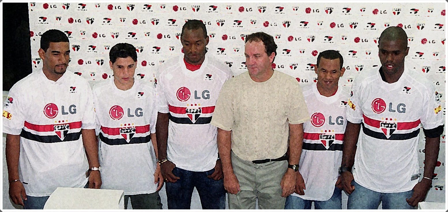 Rodrigo Cicinho Fabão Vélber Grafite Cuca SPFC