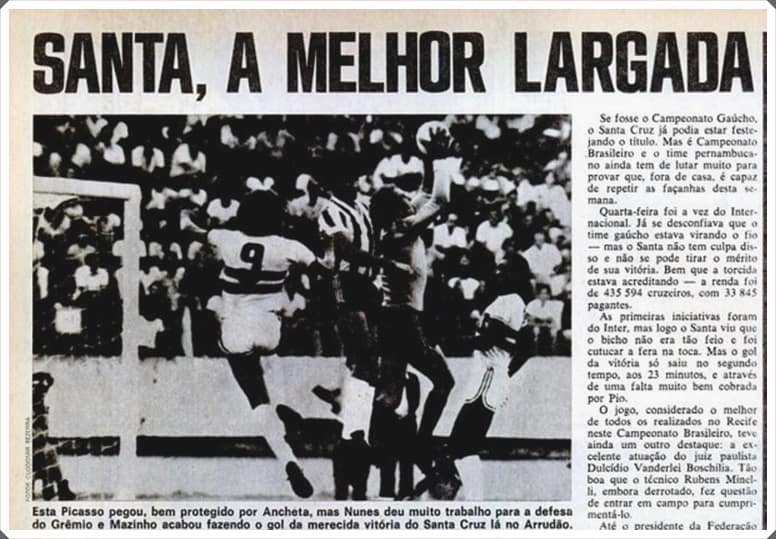 Placar Santa Cruz 1975