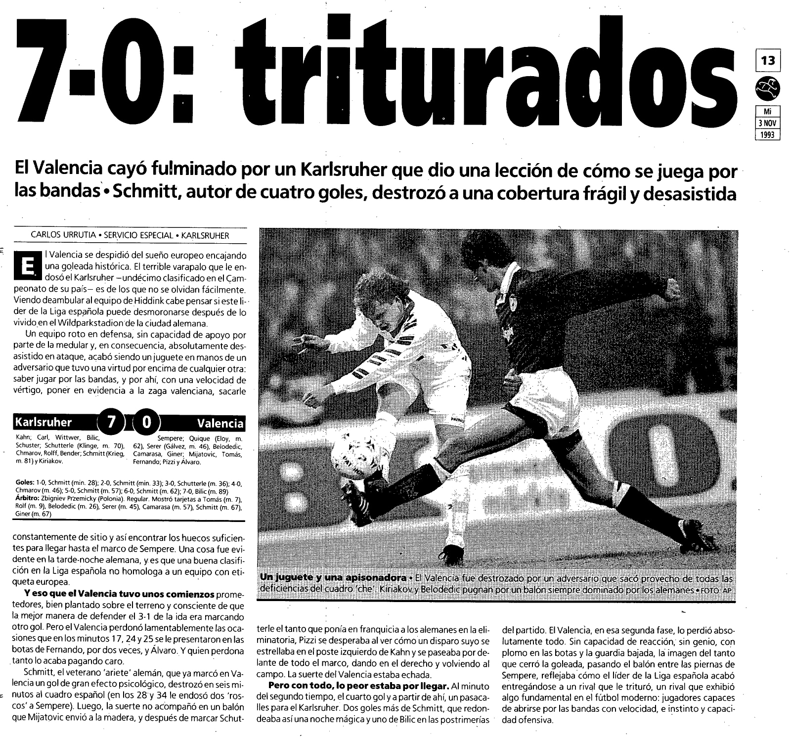 Mundo Deportivo Karlsruher Valencia