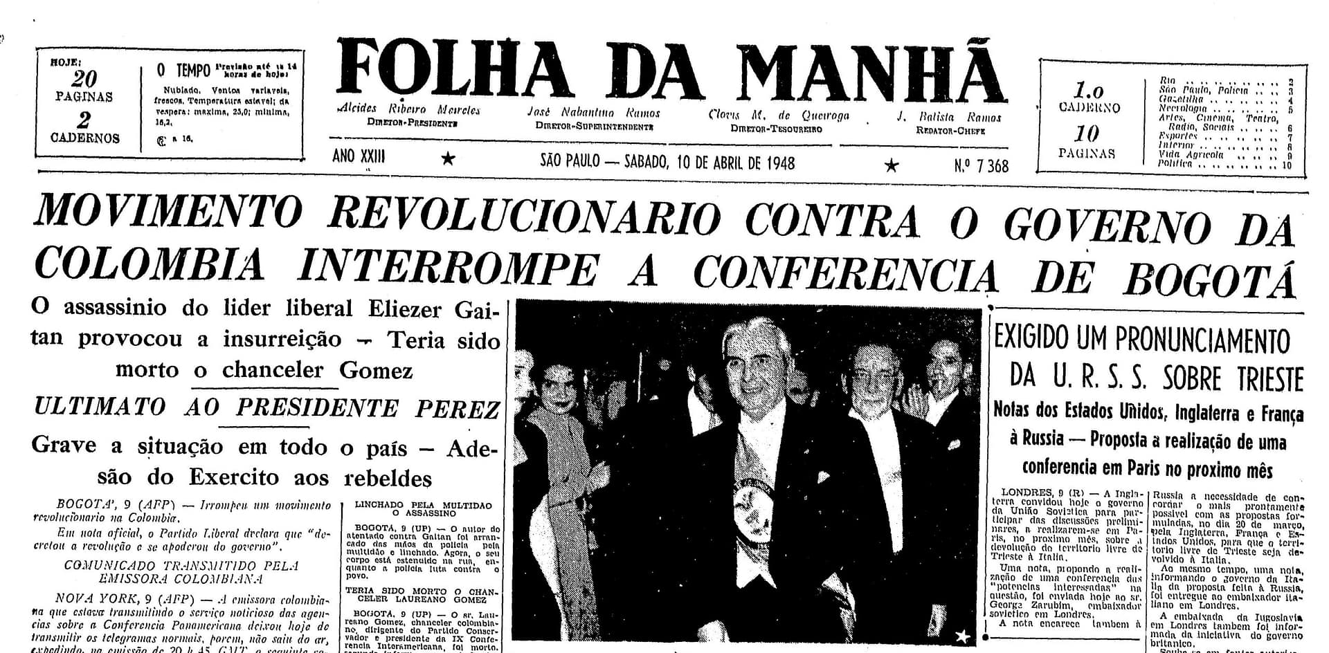 Folha da Manhã Bogotazo