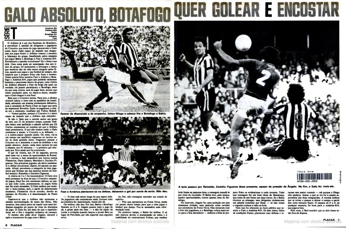 Atlético 1977 Placar